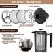 OPUX Heavy Grade French Press, Stainless Steel Insulated Press Pot with 4-Layer Filter System, Rust-Free, Dishwasher Safe, 100% No Grounds in Coffee, Includes 2 Extra Filters (Black) - 1