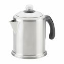 Farberware 8-Cup Stainless Steel Coffee Percolator, Brushed Stainless Steel