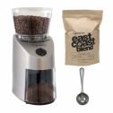 Capresso 56004C Infinity Conical Burr Grinder with East Coast Blend(16oz) Bundle