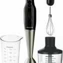 Ovente Multi-Purpose Immersion Hand Blender Set, Stainless Stee