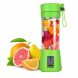 Uarter Multi-functional Juicer Cup Juice Blender Portable Fruit Mixer Squeezer with 2 Sharp Blades, Suitable for Kitchen, Camping and Travel, 380mL, Green - 0
