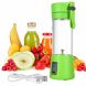 Uarter Multi-functional Juicer Cup Juice Blender Portable Fruit Mixer Squeezer with 2 Sharp Blades, Suitable for Kitchen, Camping and Travel, 380mL, Green - 2