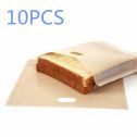 Jeobest Reusable Toaster Bags - Pocket Sandwich Toaster - Toaster Grilled Cheese Bags - 10PCS Non-stick Reusable Toaster Bags for Grilled Cheese Sandwiches Chicken (6.3 x 7.1 inch) MZ