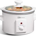 Elite Gourmet MST-250XW Slow Cooker, 1.5 Quart, White