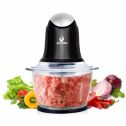 POSAME Mini Food Processor Meat Grinders Electric,Small Kitchen Food Chopper Vegetable Fruit Cutter Onion Slicer Dicer, Blender and Mincer, with 4-Cup Glass Bowl-Black