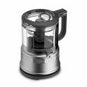 KitchenAid KFC3516CS 3.5 Cup Mini Food Processor, Cocoa Silver (Certified Refurbished)