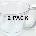 2 Pk, Food Processor White Work Bowl for KitchenAid, KFP77WBWH, 8211906
