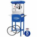Great Northern Popcorn Blue 6098 8-oz Foundation Popcorn Machine and Cart