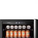 LanboPro 24" Stainless Steel Undercounter Beverage Refrigerator 118 Can Capacity Triple-Layer Tempered Glass Door - 2