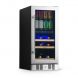 NewAir (NWB057SS0P:) 15” Premium Built-in Dual Zone 9 Bottle and 48 Can Wine and Beverage Fridge - 0